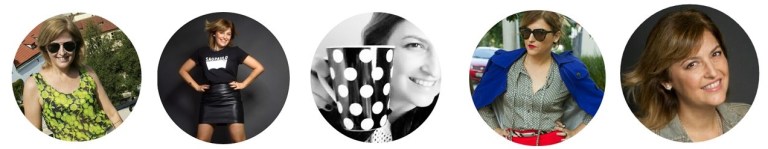 5 bubbles with Fernanda Prats' selfies