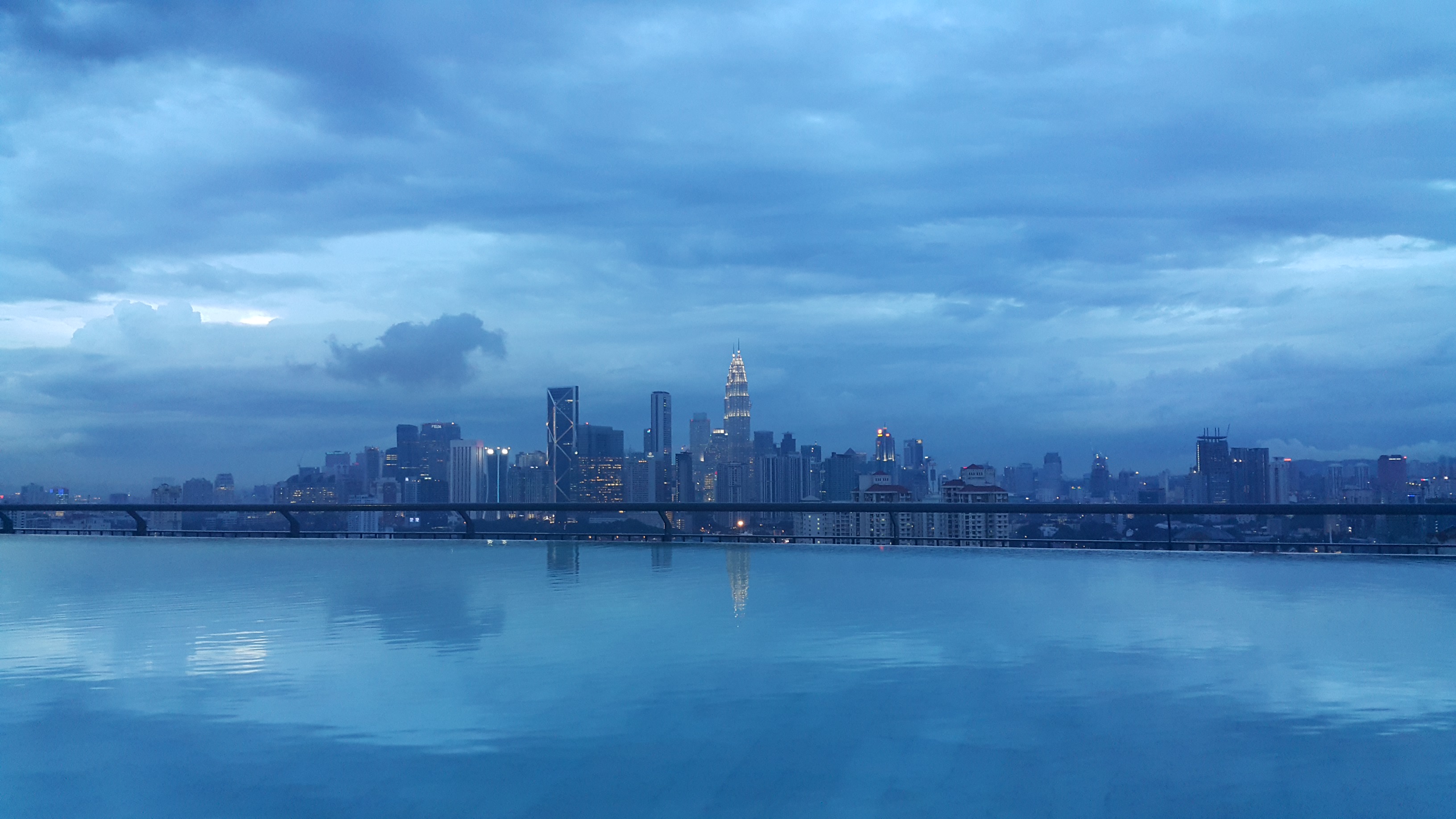 kuala lumpur sunset skyline