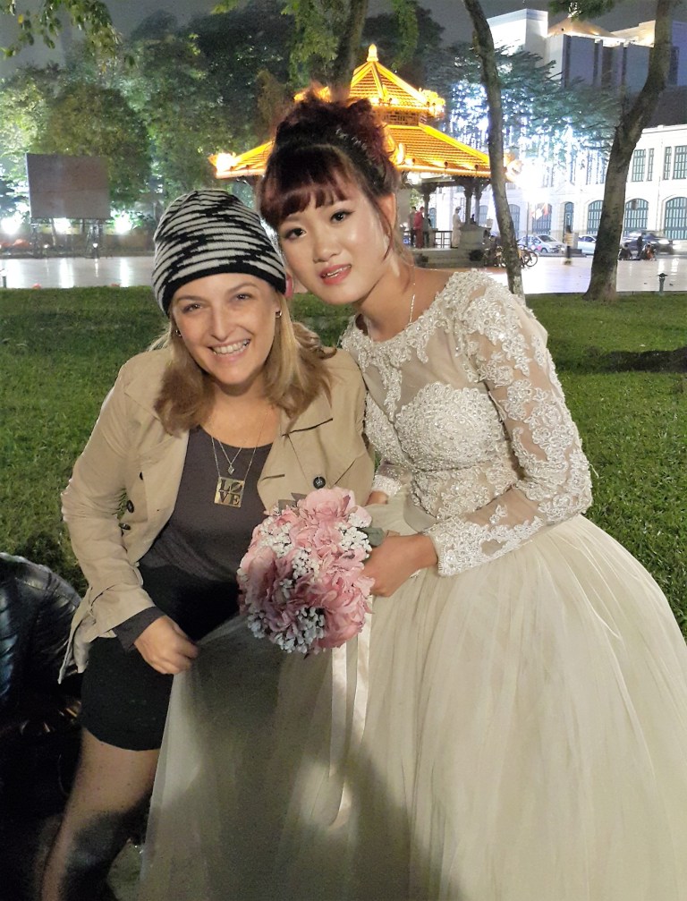 Selfie com a noiva no ensaio pré-casamento