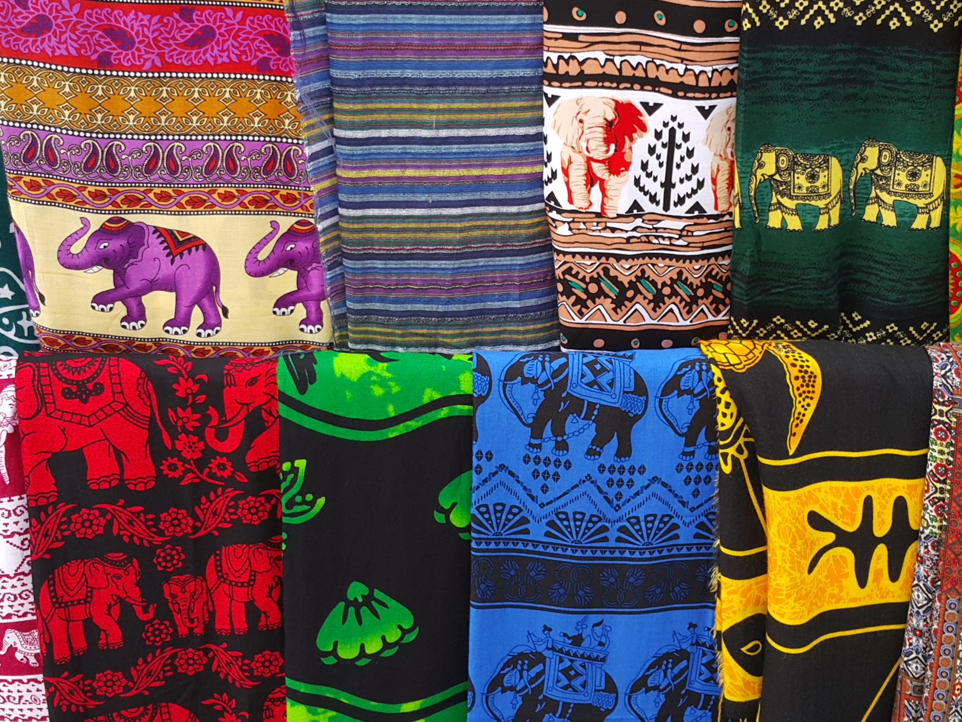 elephant prints - collorful fabrics @pratserie
