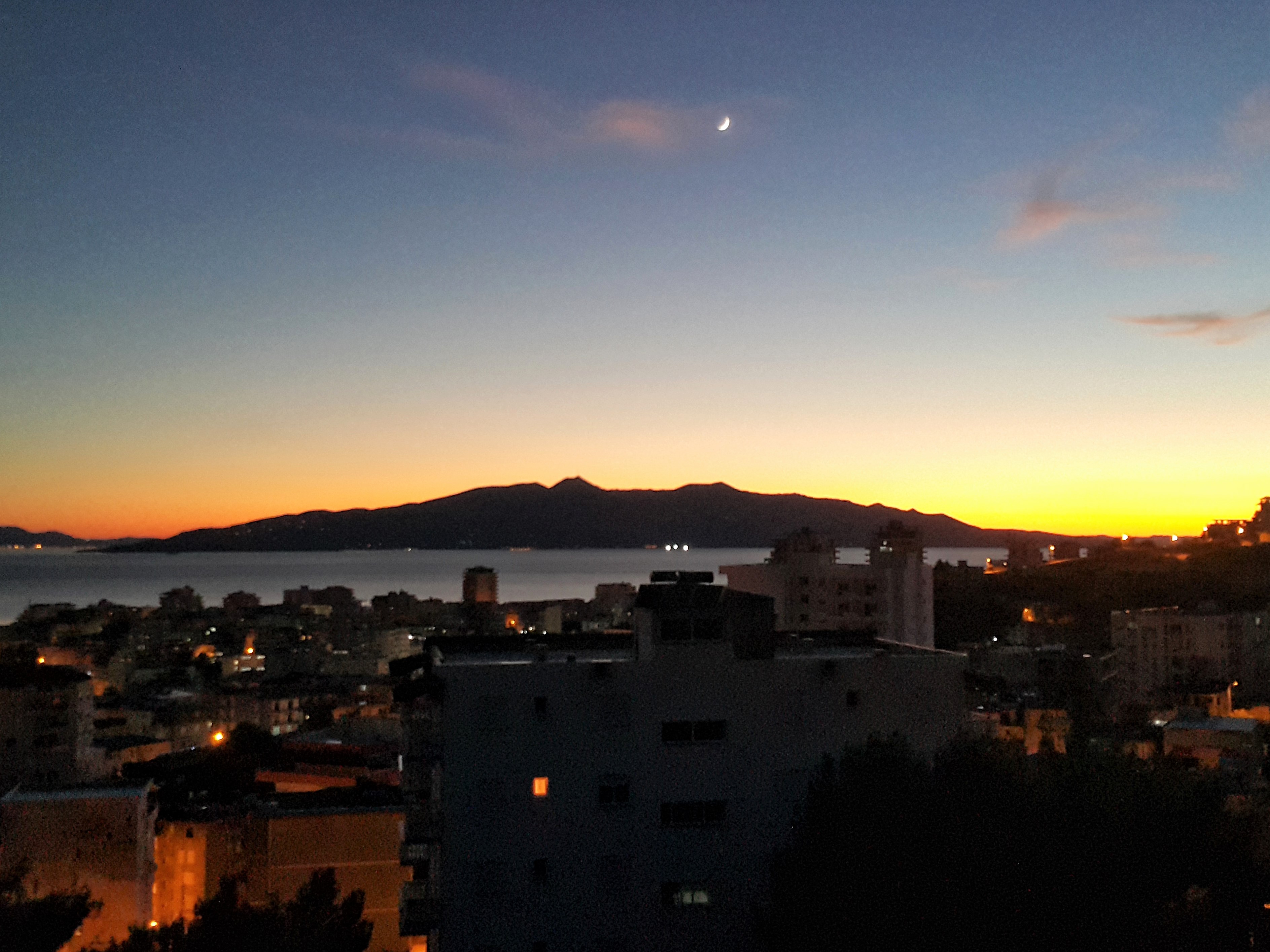 Moon in Saranda, Albania @pratserie