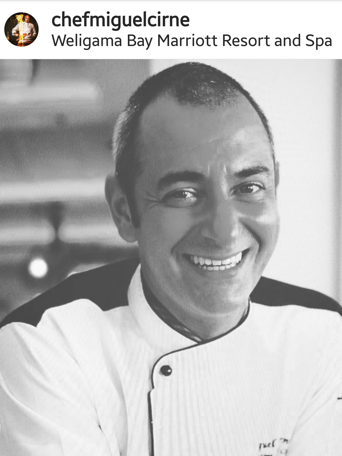 Portuguese chef Miguel Azeredo Cirne
