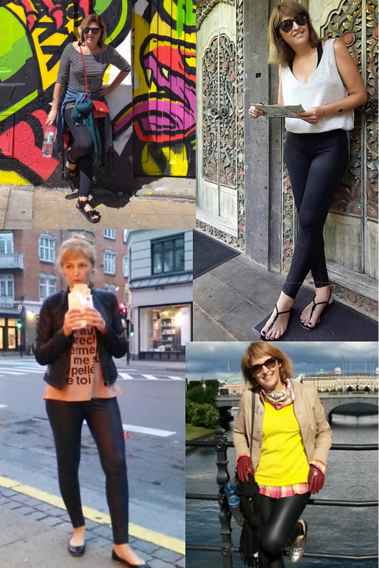 4 looks com legging preta